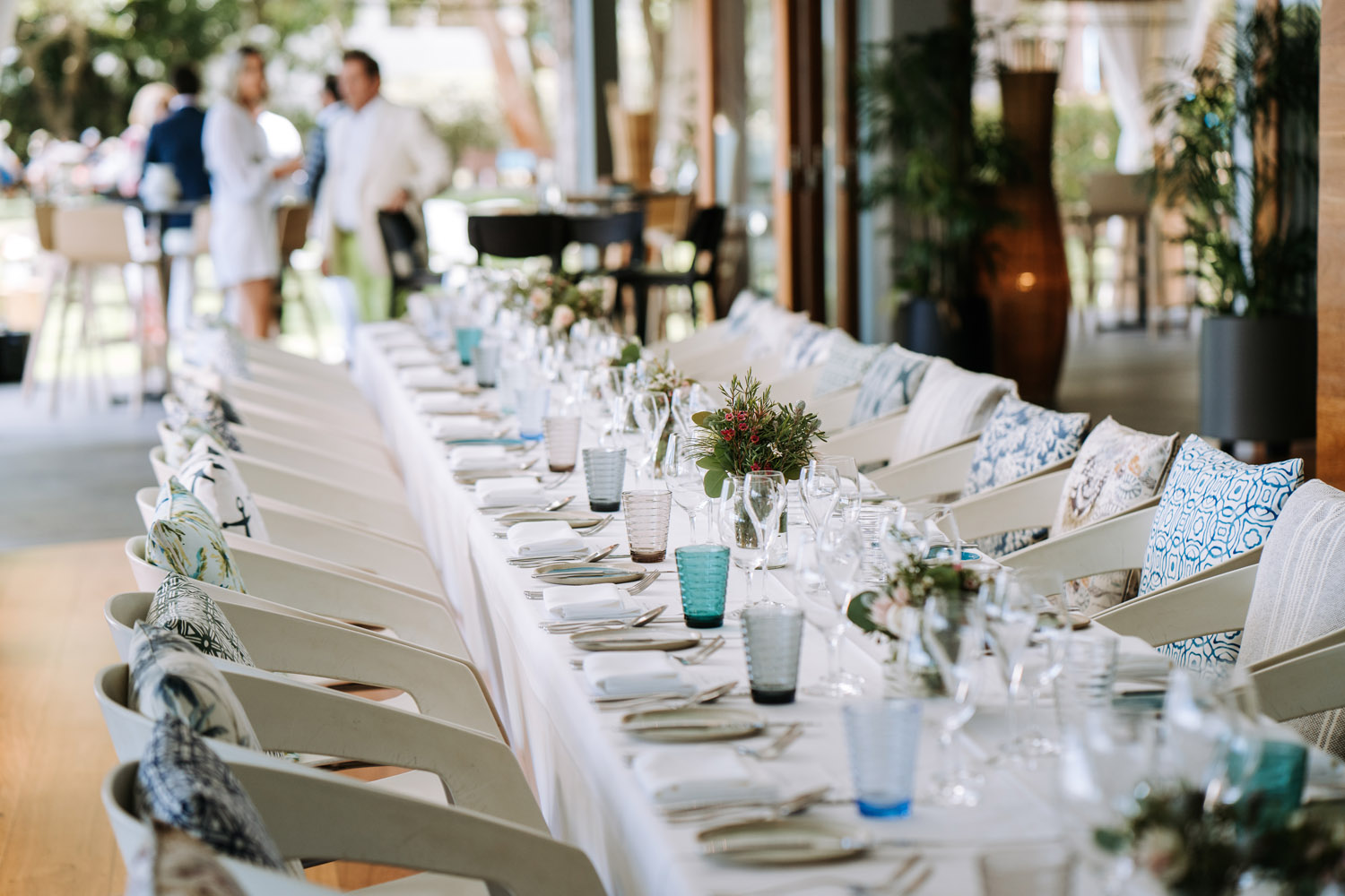 Noosa wedding photography of bride and grooms at Ricky's Restaurant by Noosa photographer