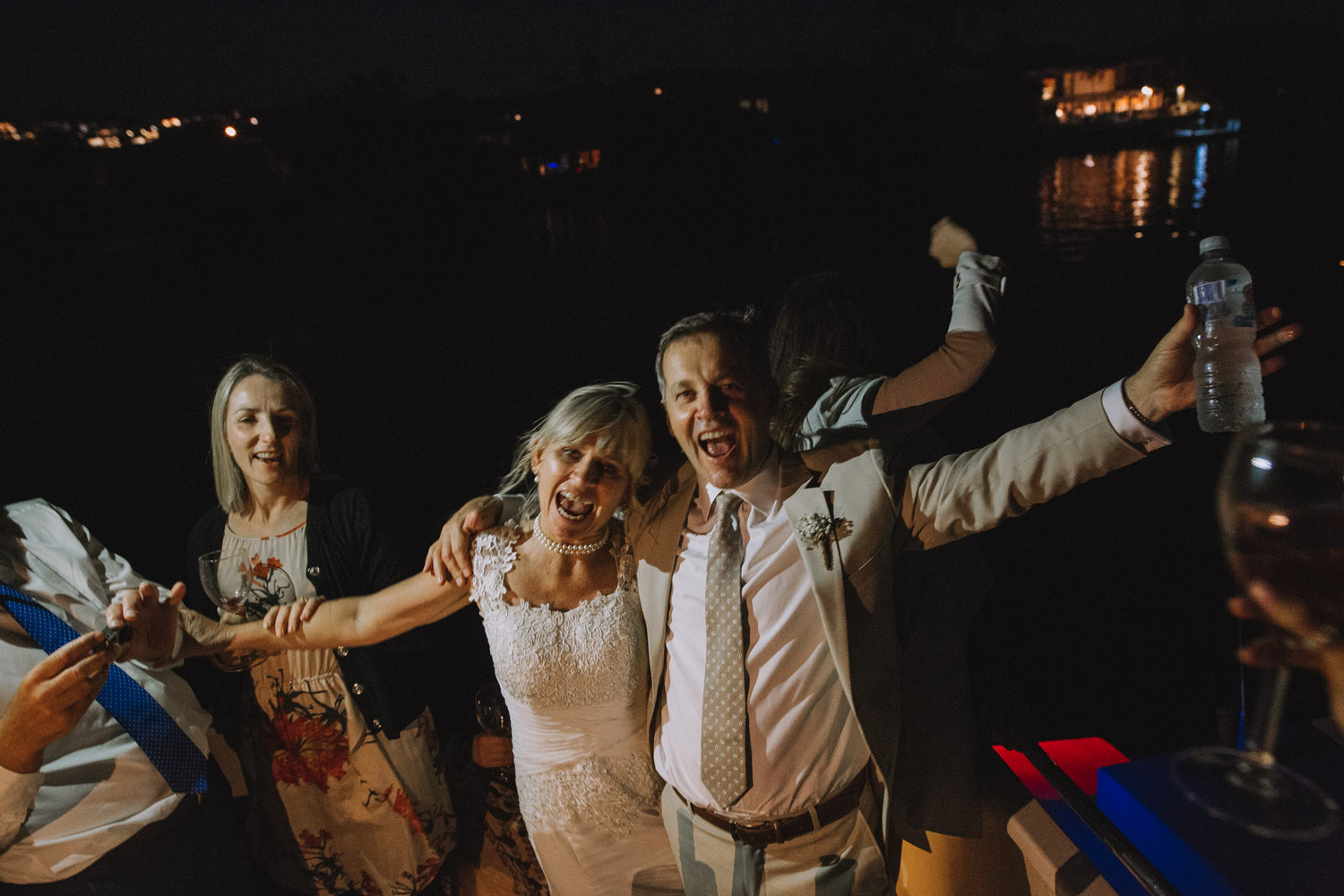 Noosa wedding photography of bride and grooms at Ricky's Restaurant by Noosa photographer