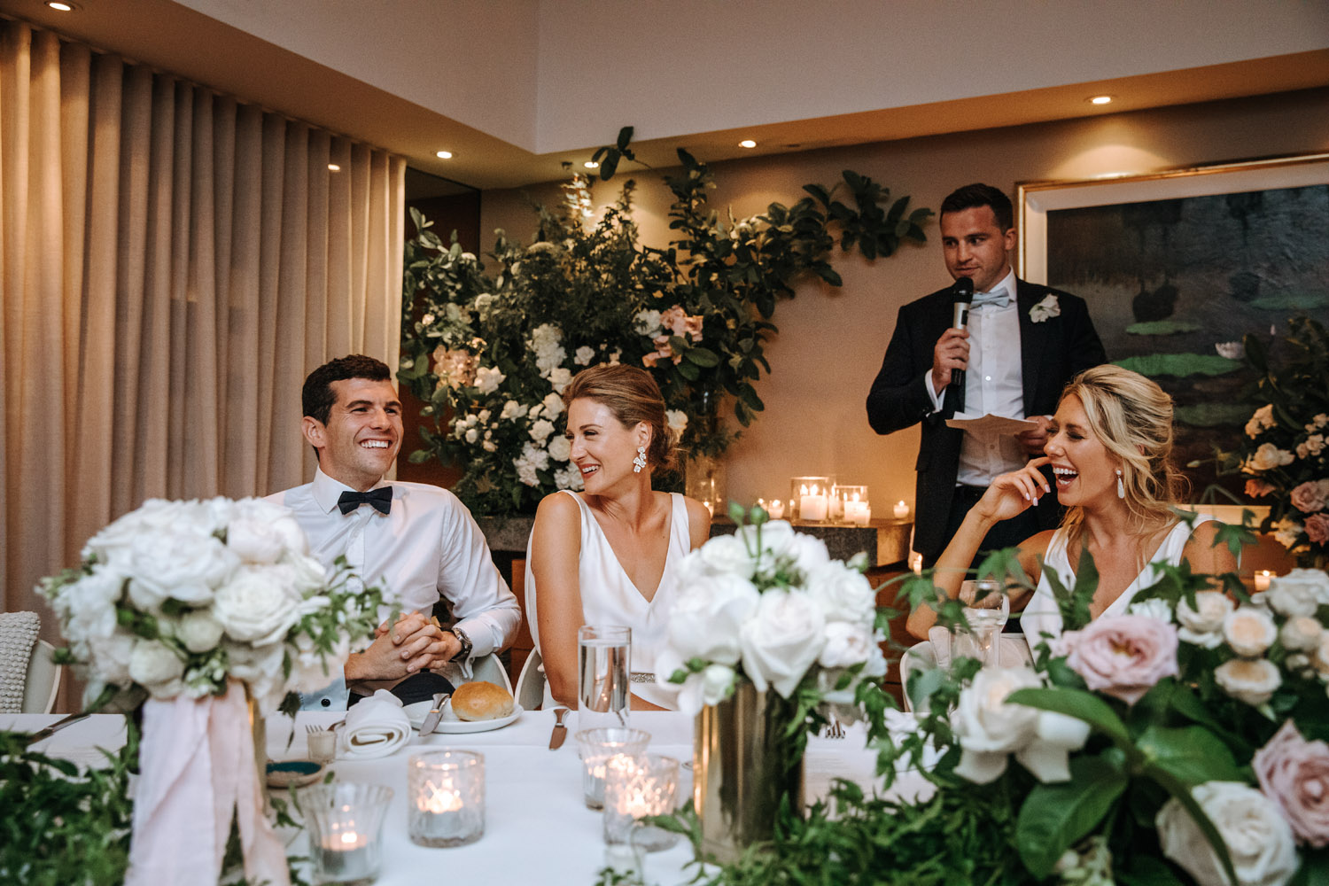 Noosa wedding photography of bride and grooms at Ricky's Restaurant by Noosa photographer