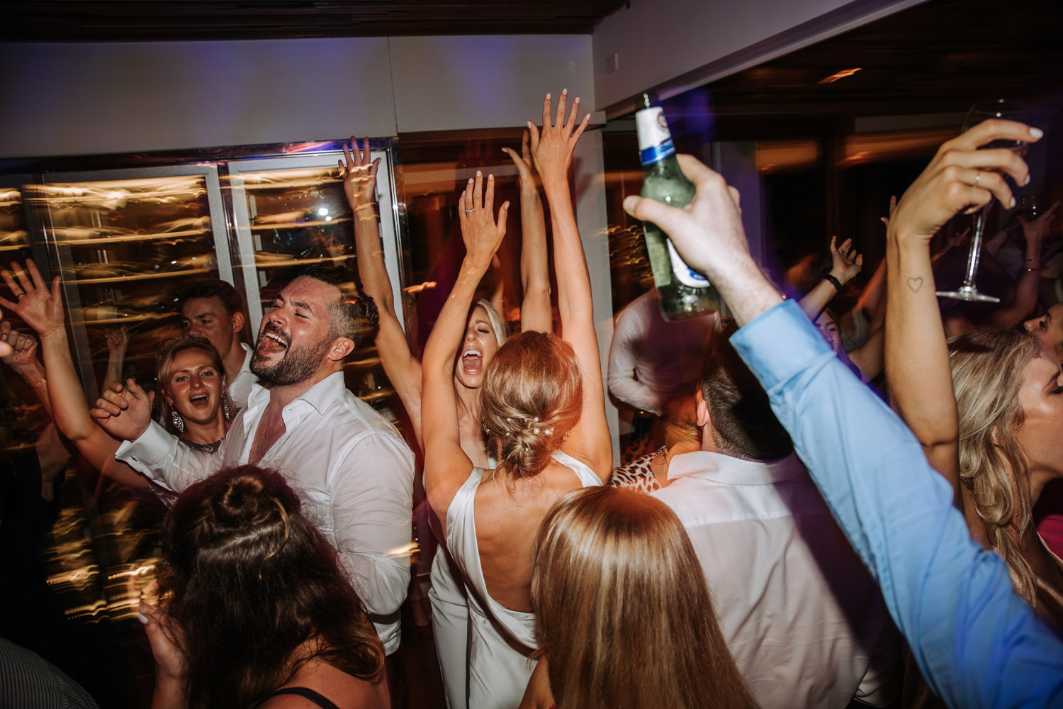 Noosa wedding photography of bride and grooms at Ricky's Restaurant by Noosa photographer