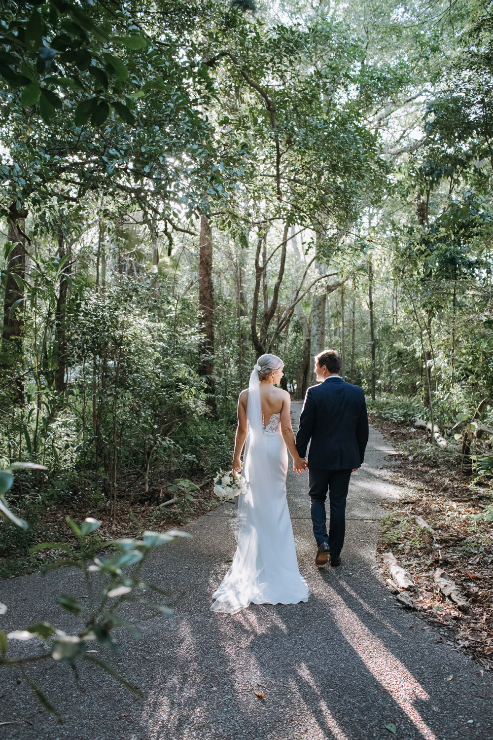 Noosa wedding photography of bride and grooms at Ricky's Restaurant by Noosa photographer