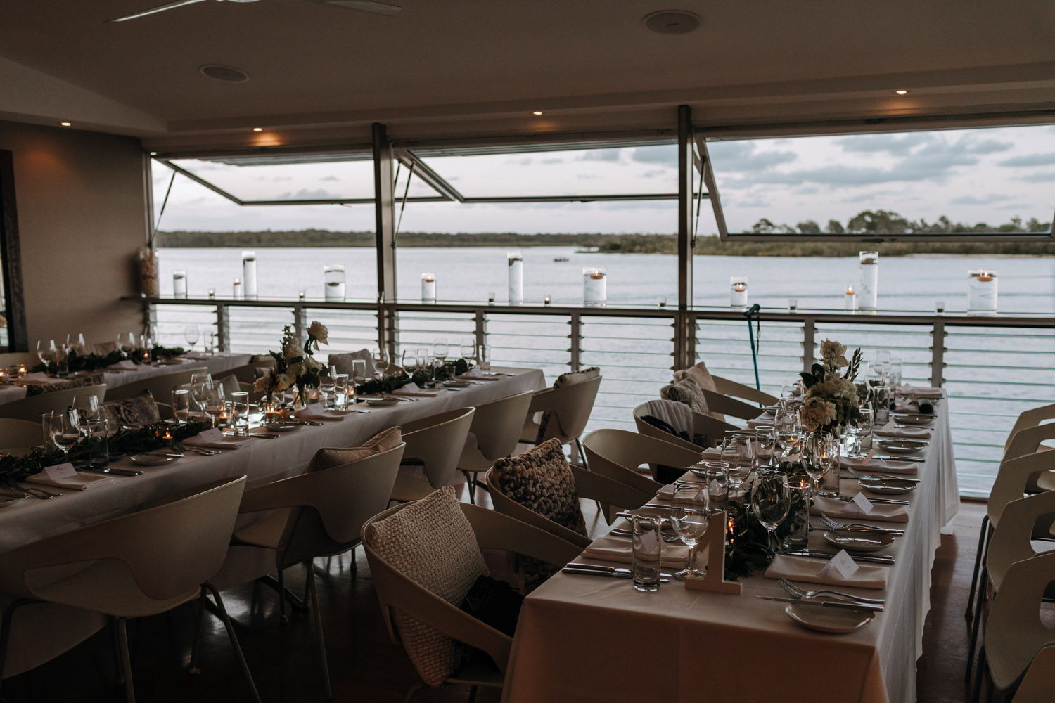 Noosa wedding photography of bride and grooms at Ricky's Restaurant by Noosa photographer