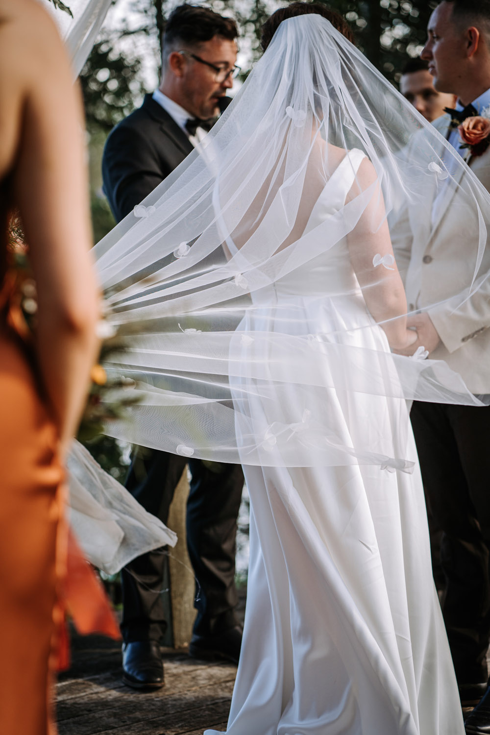 Bec and Cam celebrating their wedding at The Rocks Yandina on the Sunshine Coast