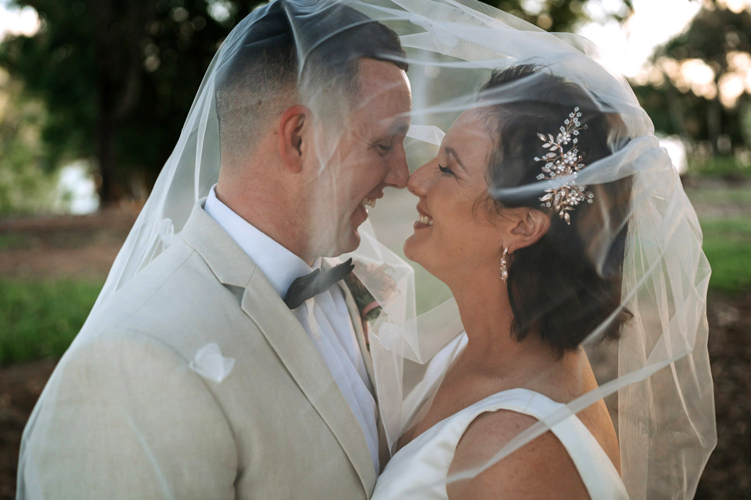 Bec and Cam celebrating their wedding at The Rocks Yandina on the Sunshine Coast