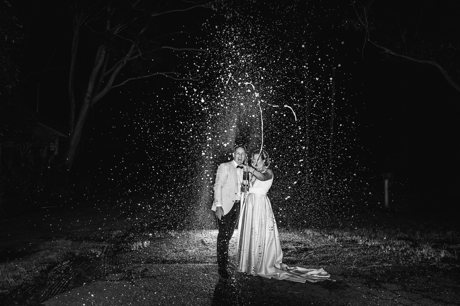 Bec and Cam celebrating their wedding at The Rocks Yandina on the Sunshine Coast