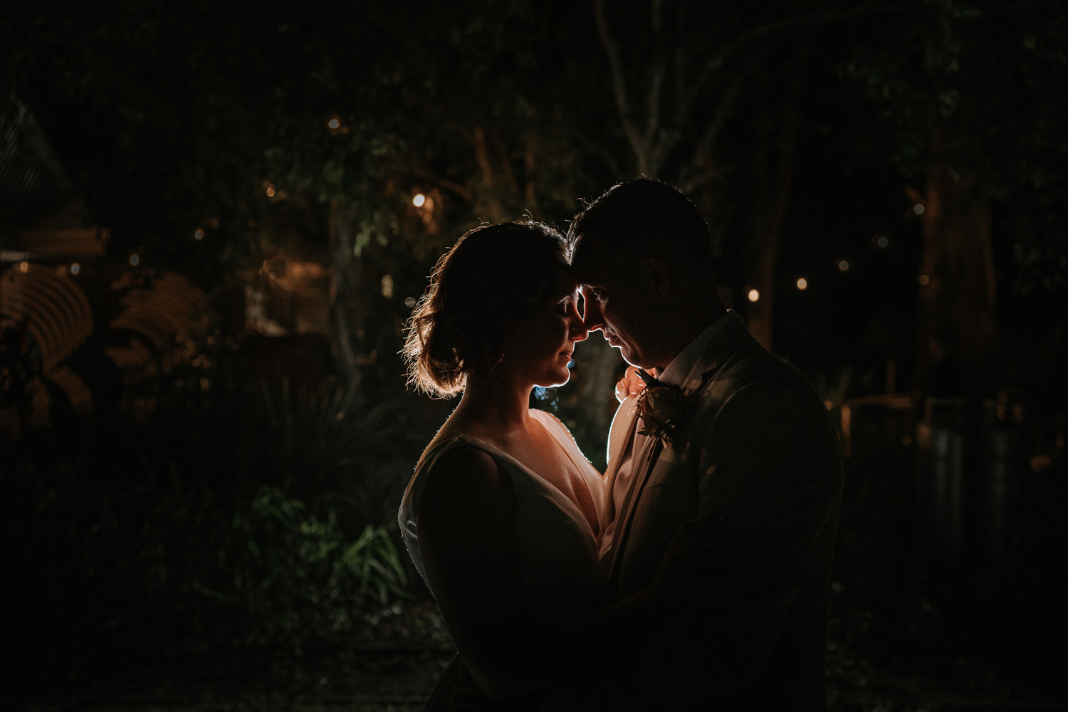 Bec and Cam celebrating their wedding at The Rocks Yandina on the Sunshine Coast